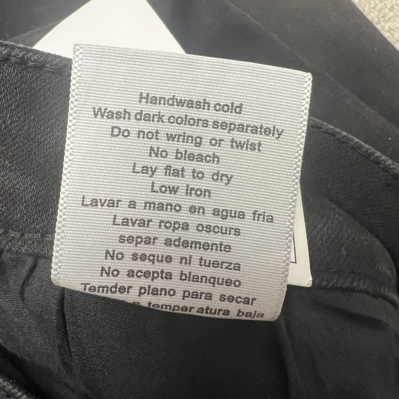 Judy Blue Jeans Womens 13/31 Black High Waist Wide Crop Raw Hem Denim Stretch - Picture 9 of 9